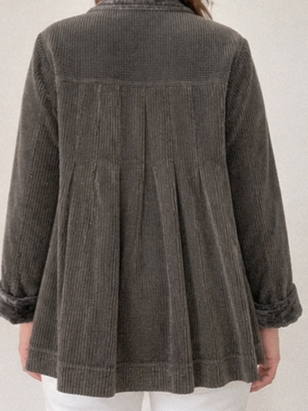J.Jill Lightweight Washed-Cord Pleated Shacket LARGE - Picture 11 of 11